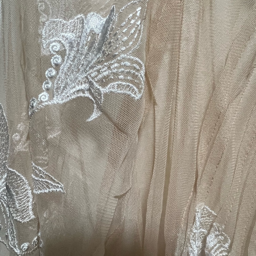 Soft Surroundings CHARLOTTE TOP, New with Tags, Sheer Button Front Blouse - Picture 5 of 6